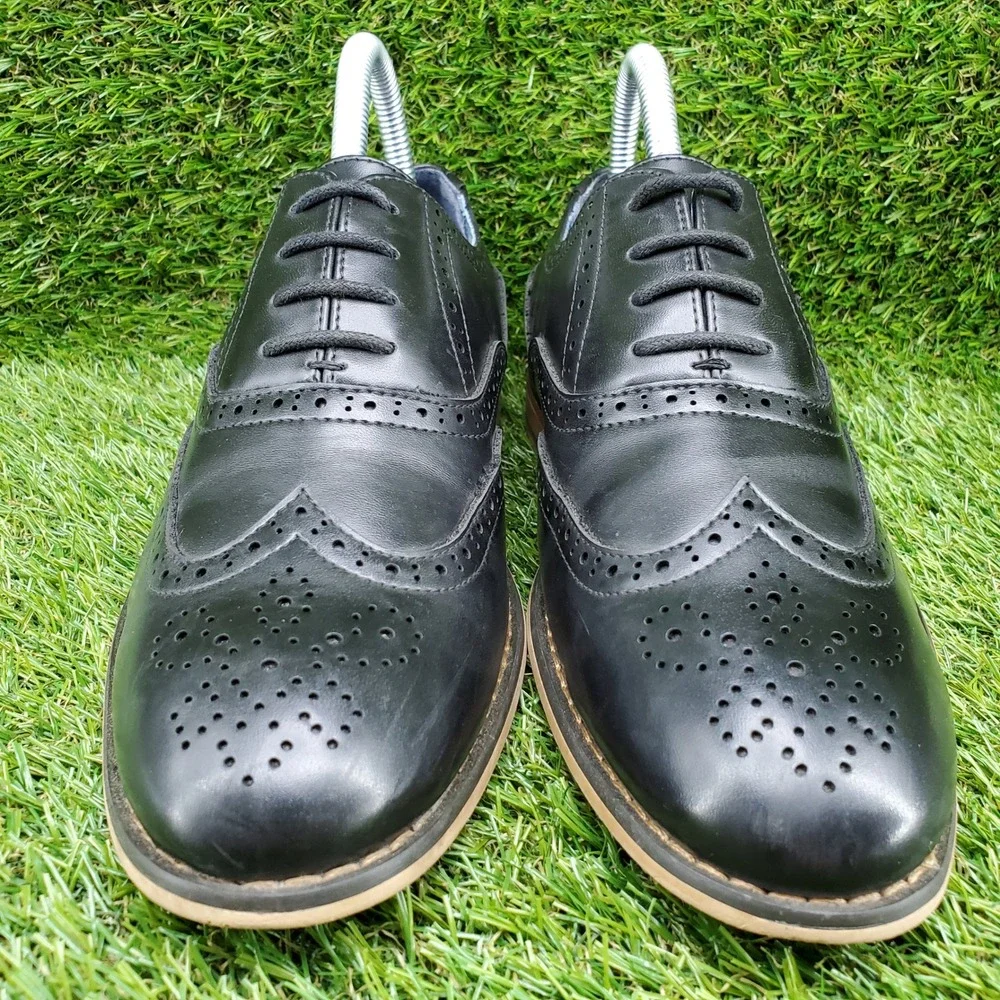 Bruno Marc Prince K2 SIZE 5 Big Kid Boys Wingtip Oxford Dress Shoes Black
